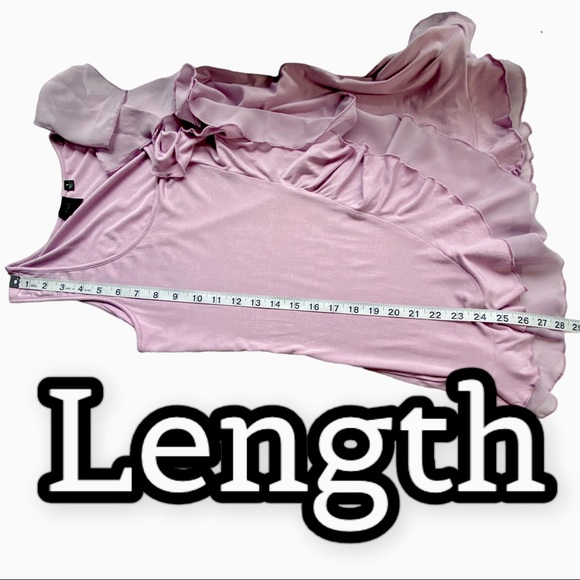 Saks Fifth Avenue Dusty Lavender Layered Ruffle Tank Stretchy Soft Size Small - Picture 13 of 14